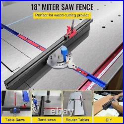 Saw Miter Gauge Aluminum Miter Fence Laser Marking for Band Saw, Router Planers