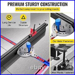 Saw Miter Gauge Aluminum Miter Fence Laser Marking for Band Saw, Router Planers