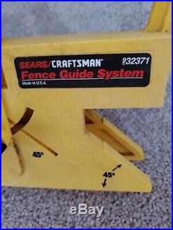 Sears Craftsman FENCE GUIDE SYSTEM 932371 Table Saw Guide FREE SHIPPING