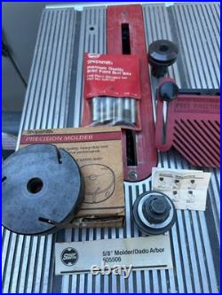 Shopsmith Mark 5, multi-use woodworking machine, speed Increaser & shaper fence