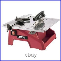 Skil 7-Inch Corded Electric Wet Tile Saw with Stainless Steel Table Top Red
