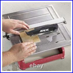 Skil 7-Inch Corded Electric Wet Tile Saw with Stainless Steel Table Top Red