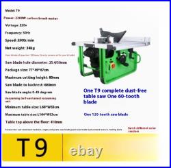 Small Home Multifunctional Table Cutter Dust-free Sliding Table Saw 10-Inch
