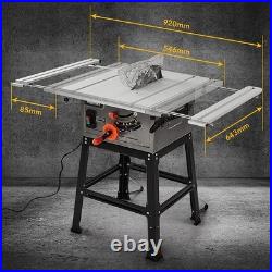 Table Saw, 10 Inch 15A Multifunctional Saw with Stand & Push Stick, 90° Cross Table Saw, 10 Inch 15A Multifunctional Saw with Stand & Push Stick, 90° Cross