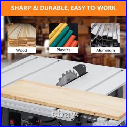 Table Saw 10 Inch, 15A Multifunctional Saw with Stand & Push Stick, 90° Cross Cu