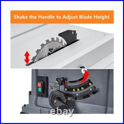 Table Saw 10 Inch, Portable Benchtop Table Saw, Stand & Push Stick, 5000RPM