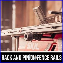 Table Saw 10 Inch Portable Jobsite Saw with Stand 15 Amp Wood Cutting