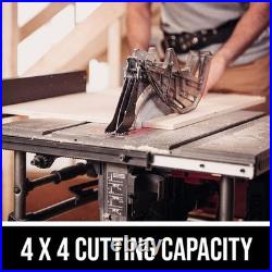 Table Saw 10 Inch Portable Jobsite Saw with Stand 15 Amp Wood Cutting