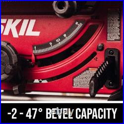 Table Saw 10 Inch Portable Jobsite Saw with Stand 15 Amp Wood Cutting