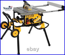 Table Saw 10 Inch with Foldable Rolling Table Saw Stand, 15 Amp, 4800 RPM, 32-1/
