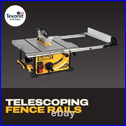 Table Saw 10 Inch with Foldable Rolling Table Saw Stand, 15 Amp, 4800 RPM, 32-1/