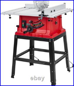 Table Saw, 10Inch 15A 5000RPM Portable Table Saw with Stand & Safety Switch, Pu