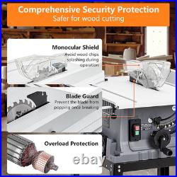 Table Saw, 10Inch 15A 5000RPM Portable Table Saw with Stand & Safety Switch, Pu