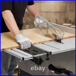 Table Saw, 10Inch 15A 5000RPM Portable Table Saw with Stand & Safety Switch, Pus