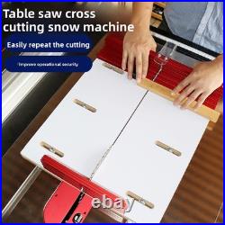 Table Saw Crosscut Sled Adjustable Track Aluminum Fence Woodworking Jig Rout HOT