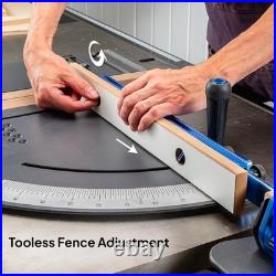 Table Saw Crosscut Sled Telescoping Fence Micro Adjust Rockler Roc77295 Flip