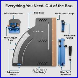 Table Saw Crosscut Sled Telescoping Fence Micro Adjust Rockler Roc77295 Flip