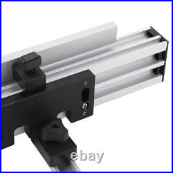 Table Saw Fence Set Black Silver Aluminum Alloy With Fine Adjustment Knob 1000mm