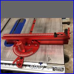 Table Saw Miter Gauge 3/4x3/8in Miter Bar Adjustable Fence Flip Stop Woodworking