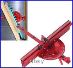 Table Saw Miter Gauge Adjustable Flip Stop Extendable Fence & Quick Angle Stop