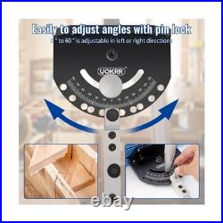 Table Saw Miter Gauge Fence with11 Preset Angle Stops & Standard 3/4x 3/8&#