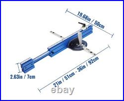 Table Saw Miter Gauge Fence with11 Preset Angle Stops & Standard 3/4x 3/8&#