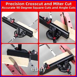 Table Saw Miter Gauge Micro Adjust Flip Stop Precision Angle Stops 18 Inch