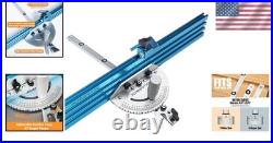 Table Saw Miter Gauge System with 27 Stops Multi-Track Fence Flip Stop