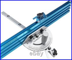 Table Saw Miter Gauge System with 27 Stops Multi-Track Fence Flip Stop