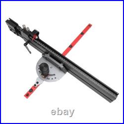 Table Saw Miter Gauge With Micro Adjustable Flip Stop And Extendable Fence For
