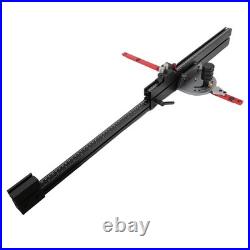 Table Saw Miter Gauge With Micro Adjustable Flip Stop And Extendable Fence For