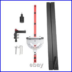 Table Saw Miter Gauge With Micro Adjustable Flip Stop And Extendable Fence For