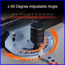 Table Saw Miter Gauge With Micro Adjustable Flip Stop And Extendable Fence For