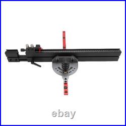Table Saw Miter Gauge With Micro Adjustable Flip Stop And Extendable Fence For