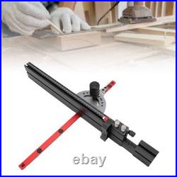 Table Saw Miter Gauge With Micro Adjustable Flip Stop And Extendable Fence For