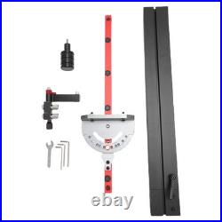 Table Saw Miter Gauge With Micro Adjustable Flip Stop And Extendable Fence For