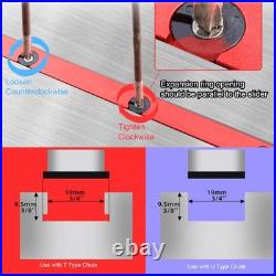 Table Saw Miter Gauge With Micro Adjustable Flip Stop And Extendable Fence ZMS