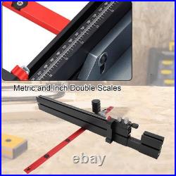 Table Saw Miter Gauge With Micro Adjustable Flip Stop Extendable Fence Hot