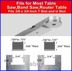 Table Saw Miter Gauge with Micro Adjustable Flip Stop and Extendable Black