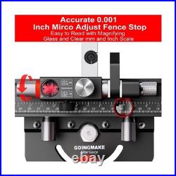 Table Saw Miter Gauge with Micro Adjustable Flip Stop and Extendable Fence an Table Saw Miter Gauge with Micro Adjustable Flip Stop and Extendable Fence an