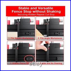 Table Saw Miter Gauge with Micro Adjustable Flip Stop and Extendable Fence an Table Saw Miter Gauge with Micro Adjustable Flip Stop and Extendable Fence an