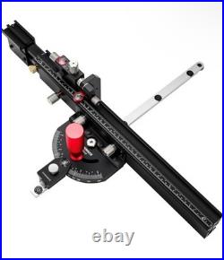 Table Saw Miter Gauge with Micro Adjustable Flip Stop and Extendable Fence and Table Saw Miter Gauge with Micro Adjustable Flip Stop and Extendable Fence and