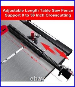 Table Saw Miter Gauge with Micro Adjustable Flip Stop and Extendable Fence and Table Saw Miter Gauge with Micro Adjustable Flip Stop and Extendable Fence and