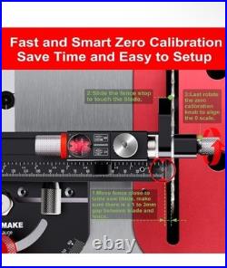 Table Saw Miter Gauge with Micro Adjustable Flip Stop and Extendable Fence and Table Saw Miter Gauge with Micro Adjustable Flip Stop and Extendable Fence and