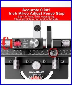 Table Saw Miter Gauge with Micro Adjustable Flip Stop and Extendable Fence and Table Saw Miter Gauge with Micro Adjustable Flip Stop and Extendable Fence and