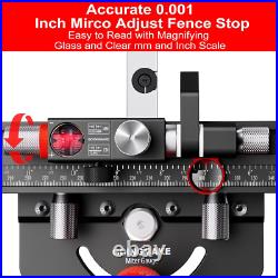Table Saw Miter Gauge with Micro Adjustable Flip Stop and Extendable Fence and Q Table Saw Miter Gauge with Micro Adjustable Flip Stop and Extendable Fence and Q