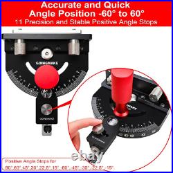 Table Saw Miter Gauge with Micro Adjustable Flip Stop and Extendable Fence and Q Table Saw Miter Gauge with Micro Adjustable Flip Stop and Extendable Fence and Q