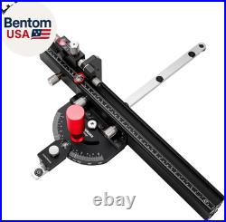 Table Saw Miter Gauge with Micro Adjustable Flip Stop and Extendable Fence and Q