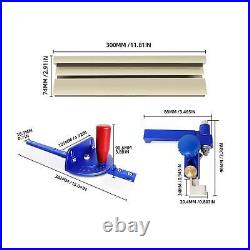 Table Saw Miter Gauge with Miter Fence Aluminum Sawing Assembly Angle Ruler