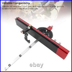 Table Saw Miter Guide 13 Positive Angle Stops Extendable Fence Fine Adjustab SET